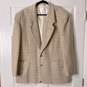 Apart Oversized Plaid Wool Blazer Size: 48